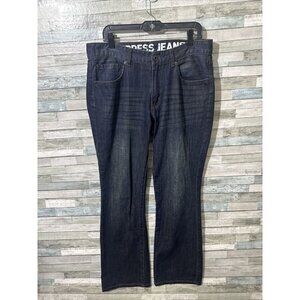 Men’s Express Denim Jeans Dark Wash Bootcut Size 34x32